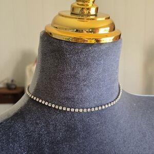 Vintage Rhinestone Necklace 15"